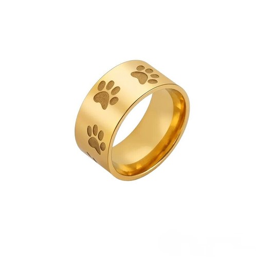 Ring edelstahl pfote herz - edelstahl,