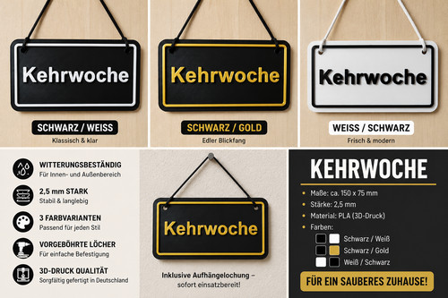 Kehrwoche schild türschild - kehrwoche,