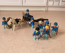 Playmobil System Western Nordstaatler Kutsche und Kanone Set 3244 1980er