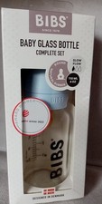 BIBS Baby Glas Fläschchen Glass Bottle 110ml Runder Sauger Kautschuk (C23.2)