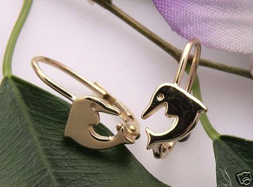 Kinder ohrringe bouton delphin - bouton,