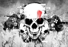 Vlies Fototapete GAMING Gamer Jungs Totenkopf Skull Jugendzimmer TAPETE XXL