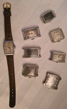 8 alte Armbanduhren Tankuhren