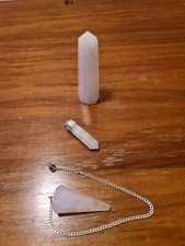 Rosenquarz Set: Pendel