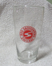 altes Bierglas BSG Sachsenring Zwickau mit Unterschriften 0,25 L DDR