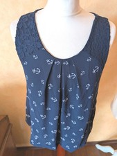 Damen Oberteil Bluse Blau