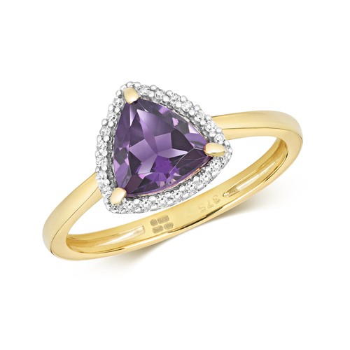 9ct gelbgold trillion schliff - 9ct,