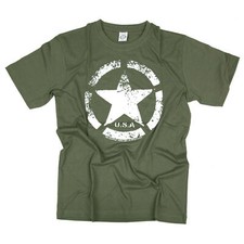 VINTAGE ARMY STAR US USA Amerika Willys WW2 allied INFIDEL T Shirt #18795