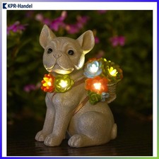 Solar Hund Deko Figur mit