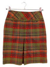 STEINBOCK Faltenrock Damen 36/S Mehrfarbig Kariert Wolle Klassisch Midi