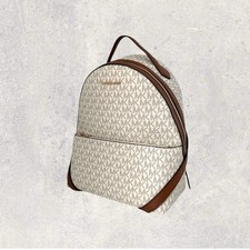 Michael Kors MK Tasche Rucksack Jet Set Sheila ZIP Vanilla Creme Braun Gold NEU