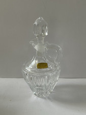 Genuine Lead Crystal Flakon Glas mit Glasstöpsel Kristallglas 24% West Germany