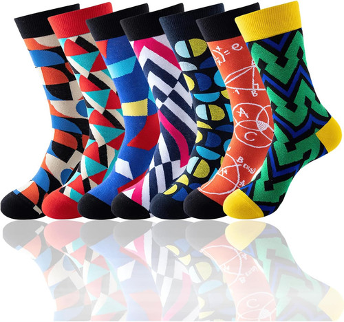 Vegcoo paar lustige socken - 7, paar,