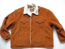 Levi's Sherpa Herren Cord Jeans Jacke Gr. XXL Braun, Warm Teddy Fell Gefüttert !