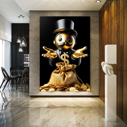 Wandbild monopoly man dollar - wandbild,