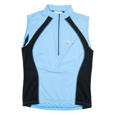 MOVE'N RIDE Radtrikot Damen Blau Ärmellos 1/2 Zip L