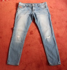 SUPER DRY Vintage Jeans Damen Hose Denim Jeanshose Destroyed Look Blau W32 / L30