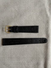 Milus Lederarmband 18/14 mm – Schwarz, Swiss Made, 115/75, Dornschließe