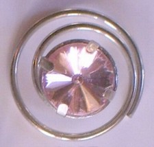 6 Curlie Strass rosa 8 mm Hochzeit Haarschmuck Kopfschmuck Kommunion C7 NEU