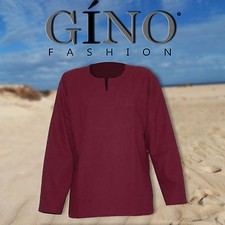 Neu Fischerhemd Hippie Freak Goa Tunika Shirt Fischershirt aus guter Baumwolle