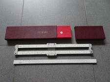 alter Rechenschieber Rechenstab ECOBRA 1611 System Darmstadt vintage orig. Etui