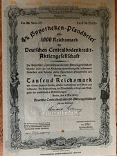Deutsche Centralbodenkredit AG 4 % Hypotheken Pfandbrief Berlin 1942