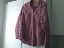 Damenbluse langarm rot weiß karriert gr 40