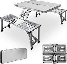 Klappbares Campingset für 4 Personen - Aluminium - klappbar Kofferdesign NEU OVP