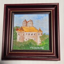 Ölgemälde Meersburg Bodensee Holz Rahmen Ritter Burg