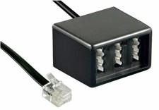 Telefon Adapter RJ11 Stecker auf 3 TAE Buchsen 2x TAE-F 1x TAE- N Fritzbox 0,2 m