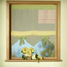 Standrollo Scheibengardine zum Clipsen Raffrollo inkl. Klettband Gardine Typ308