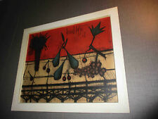BERNARD BUFFET Lithographie 1962 "Still Life Fruit and Bouquet" zeitlos selten