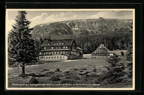 Schlingelbaude berghütte - ak, schlingelbaude,