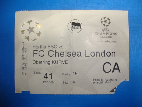 Ticket hertha bsc - 99/00,