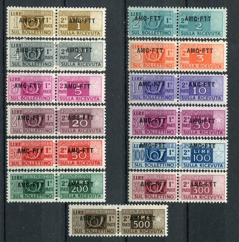 Triest 1949 postpakete in - a, 1949-53