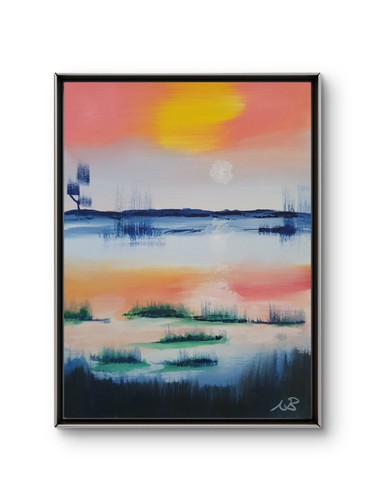 Serene lake sonnenuntergang - serene,