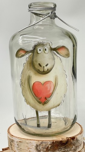 Spardose aus glas sparflasche - spardose,