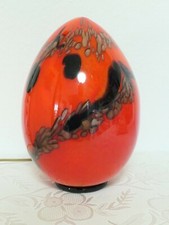 Große Tischlampe Pate de verre signiert C. Vieira