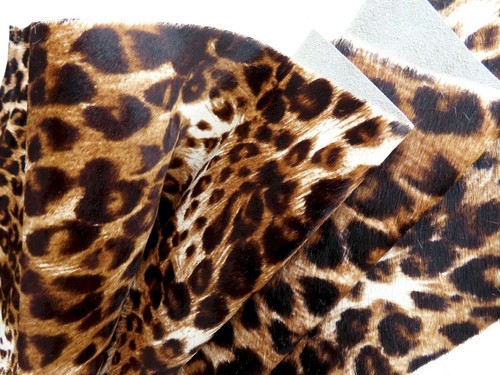 Echtes design kuhfell leopard - design,