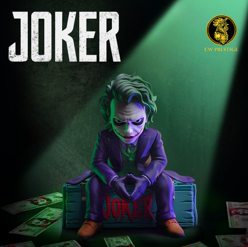 Gedruckte joker figur fan - 3d,