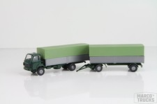 Roskopf Saurer D330 Planenanhänger LKW 2A/2A grün/grau blank /RS117