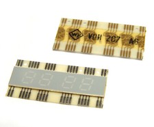 2x LED Display mit 4x 7-Segment Anzeige, VQH 207, RFT / WF, NOS