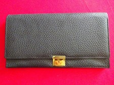 Dokumentenmappe Mezzo Map Leder schwarz Reise 28x16cm Vintage Schwarz