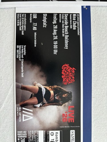 Nina chuba konzert ticket - nina,