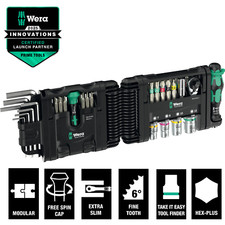 Wera Tool-Check Modular-Set 1, 50-teilig Steckschlüssel, Sechskantschlüssel & Bit-Satz - 049020