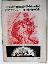 35496 Programm Heft Boxen Berlin 9.9.1950 Meisterschaft Mittelgewicht