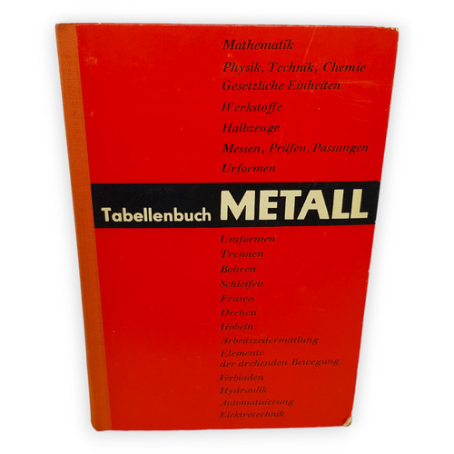 Tabellenbuch metall gustav - tabellenbuch,