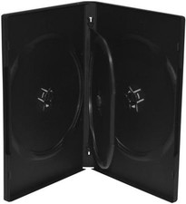 400 DVD Hüllen 4er Box 14 mm für je 4 BD / CD / DVD schwarz