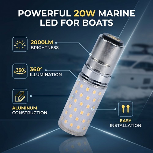 Led schiffslampe p28s 20w - led,