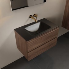 corian waschtisch set schwarz